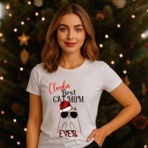 Tricou Personalizat Craciun, Cat Mum, Cat Dad