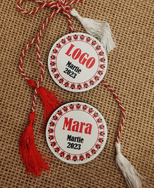 Martisoare/Brose personalizate cu nume sau logo, model traditional - imagine 2