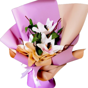 Buchet aniversar Magnolii, Flori din hartie