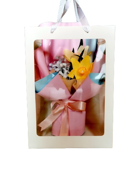 Buchet aniversar Narcise, Flori din hartie - imagine 2