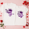set tricouri cuplu set tricouri king queen