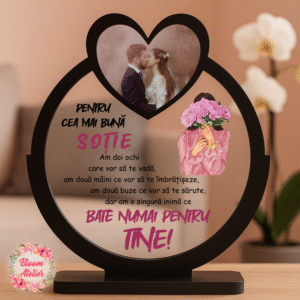 Placuta Trofeu cu poza, Cadou Personalizat Sot/Sotie, Cadou Valentine's Dragobete
