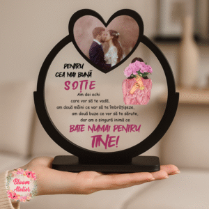 Alternative view of Placuta Trofeu cu poza, Cadou Personalizat Sot/Sotie, Cadou Valentine's Dragobete
