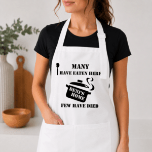 Alternative view of Șorț Personalizat pentru Bucătărie „Many Have Eaten Here, Few Have Died”