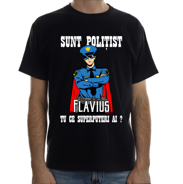 Tricou Personalizat Politist, Barbat - imagine 2
