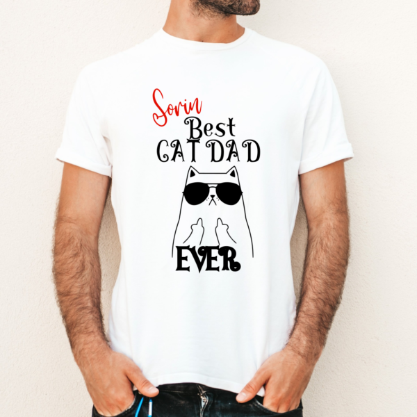 Tricou Personalizat Best Cat Mum/Dad, Dama/Barbat