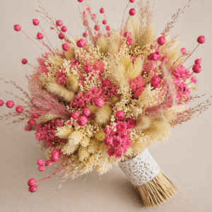 Buchet Nunta Flori Uscate Pastel