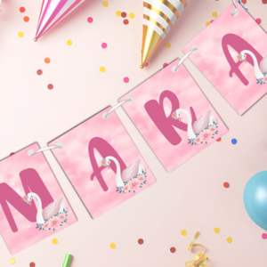 Banner personalizat Botez/Petrecere, Lebada