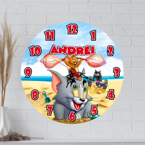 Ceas de perete personalizat, Tom si Jerry