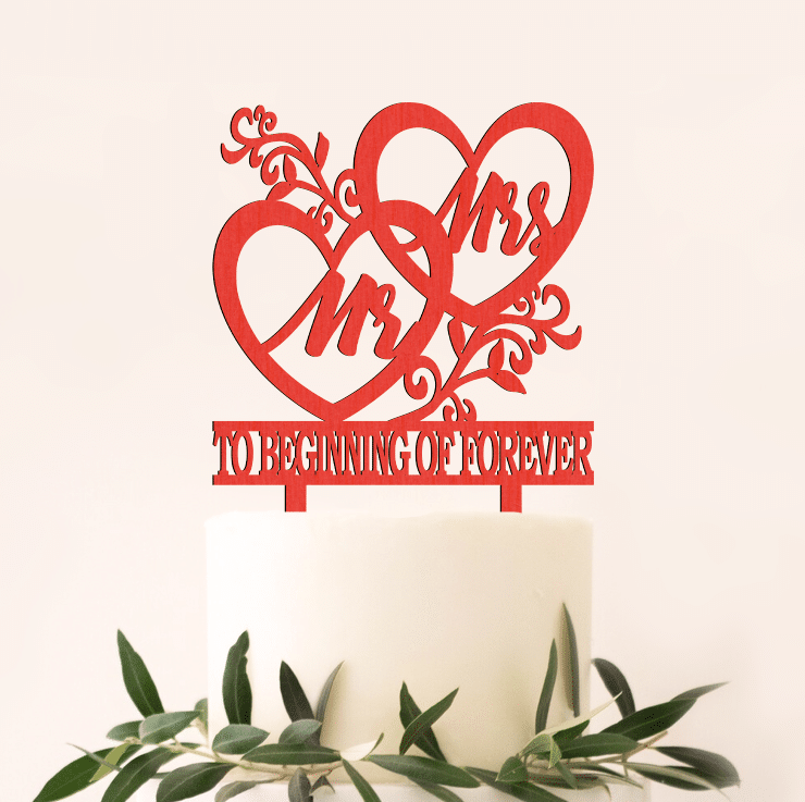 Cake Topper Mr Mrs