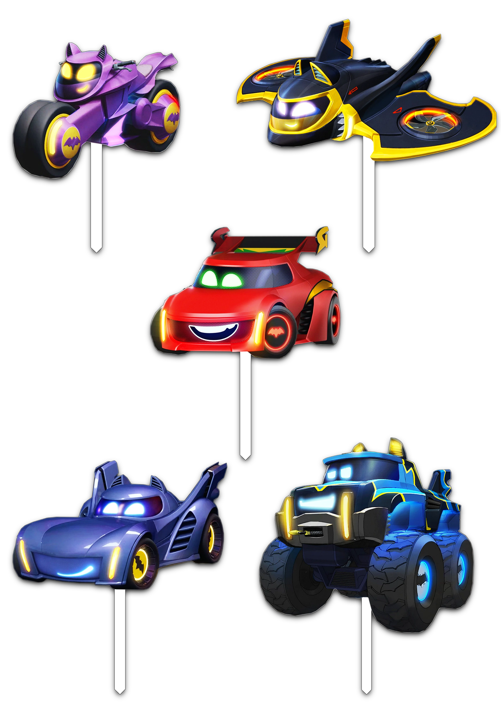 Set figurine tort, Masinute Batman - imagine 2