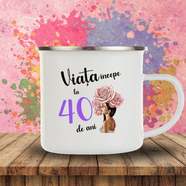 Cana Personalizata Aniversare Dama - imagine 3