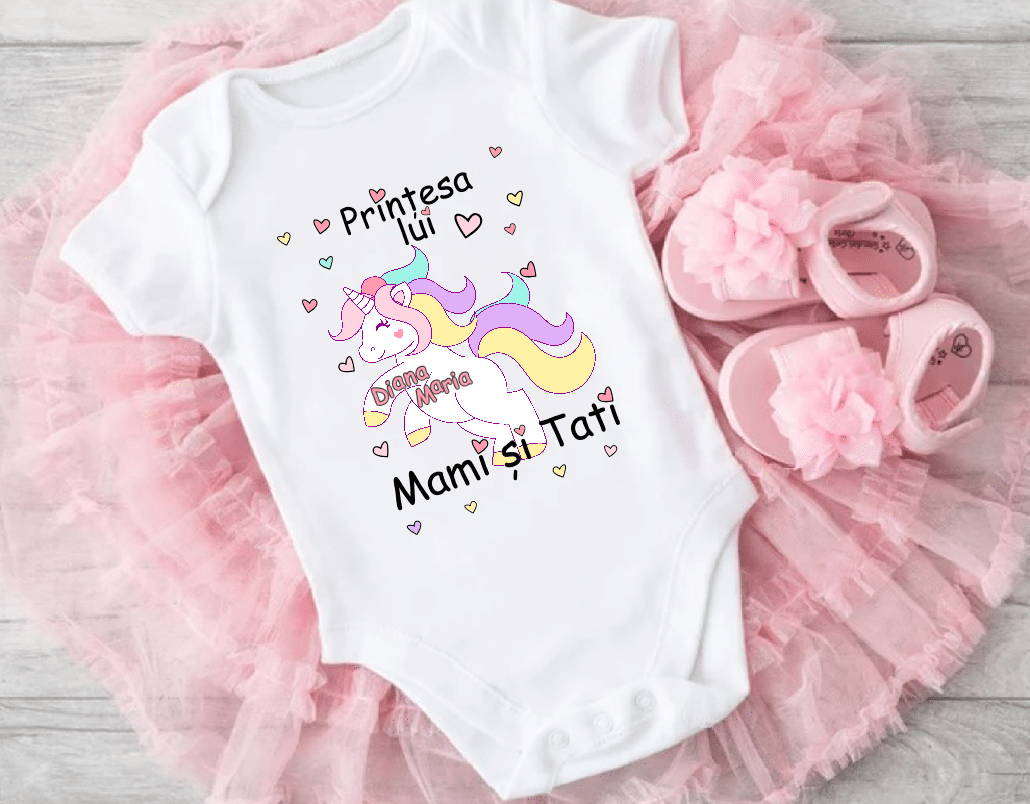Body Personalizat Printesa Lui Mami Si Tati Bloom Atelier Cadouri 