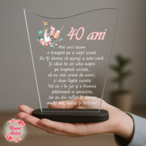Placuta Trofeu, Cadou aniversare, Aniversare 40 ani
