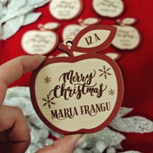 Alternative view of Glob lemn personalizat Profesor Craciun