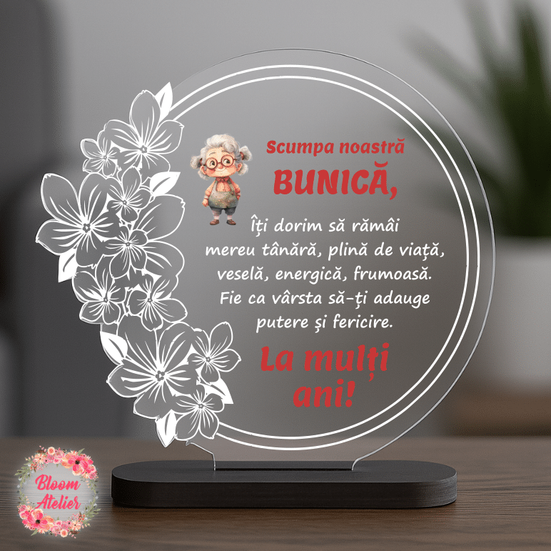Placuta Trofeu, Cadou aniversare Bunica - imagine 2