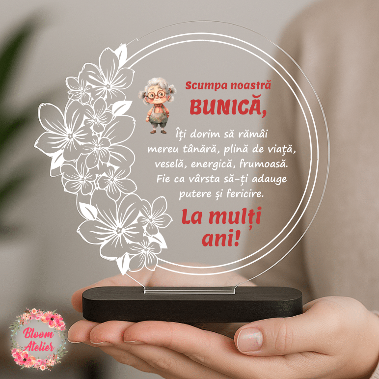 Placuta Trofeu, Cadou aniversare Bunica