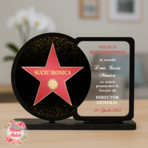 Alternative view of Placuta Trofeu, Cadou Apreciere, Diploma Promovare, Steaua Recunostintei