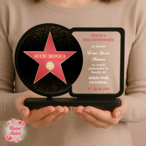 Placuta Trofeu, Cadou Apreciere, Diploma Promovare, Steaua Recunostintei