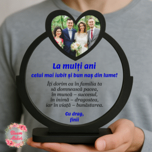 Placuta Trofeu cu poza, Cadou aniversare Nas