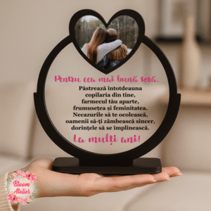 Placuta Trofeu cu poza, Cadou Personalizat Aniversare Sora