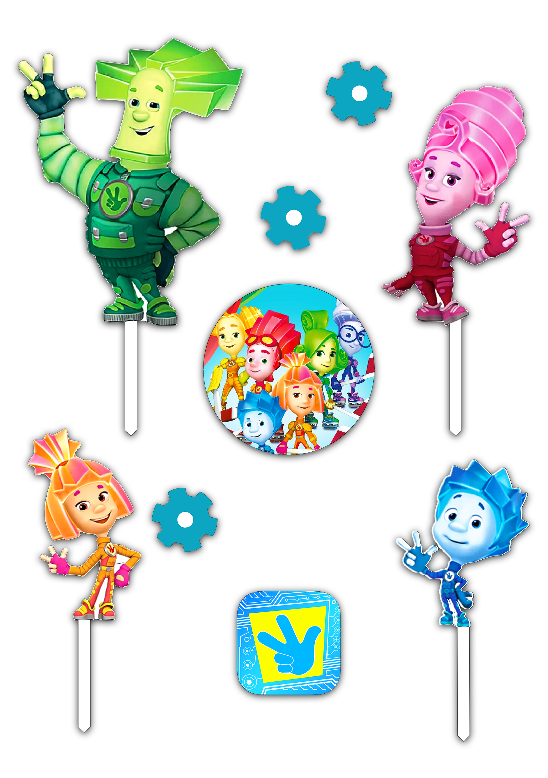 Set figurine tort, Fixiki - imagine 2