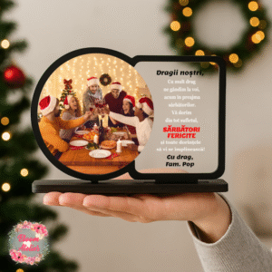 Alternative view of Placuta Trofeu personalizata, Cadou Craciun Familie