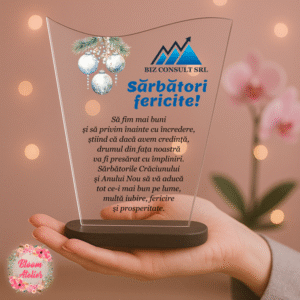 Alternative view of Placuta Trofeu, Cadou Craciun Logo/ Firme