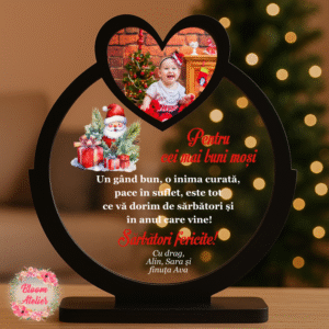 Alternative view of Placuta Trofeu personalizata, Cadou Craciun Mosi/ Nasi