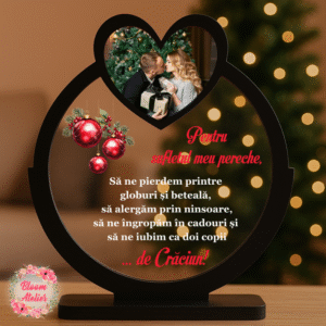 Alternative view of Placuta Trofeu personalizata, Cadou Craciun Iubit/ Iubita