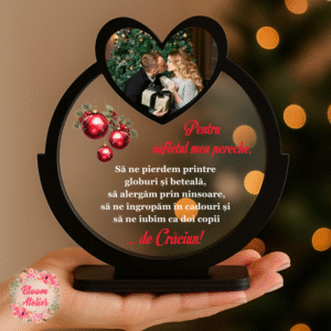 Placuta Trofeu personalizata, Cadou Craciun Iubit/ Iubita
