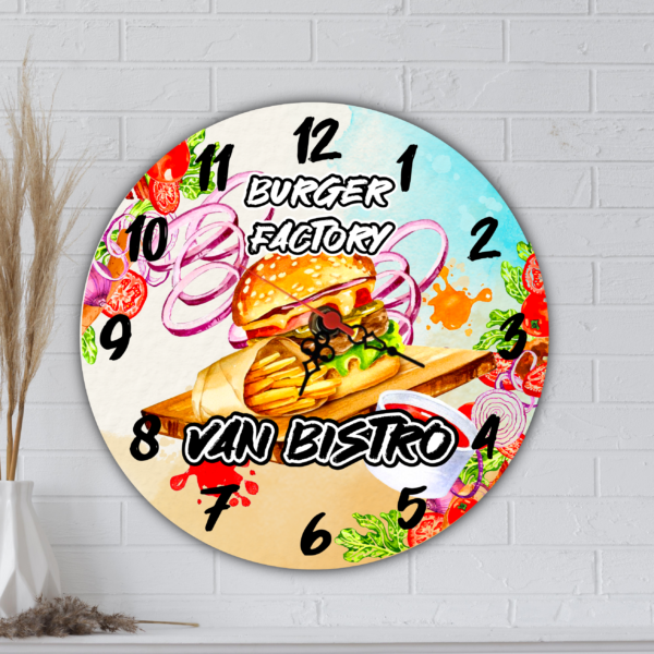 Ceas de perete personalizat, Burger, Fast-Food