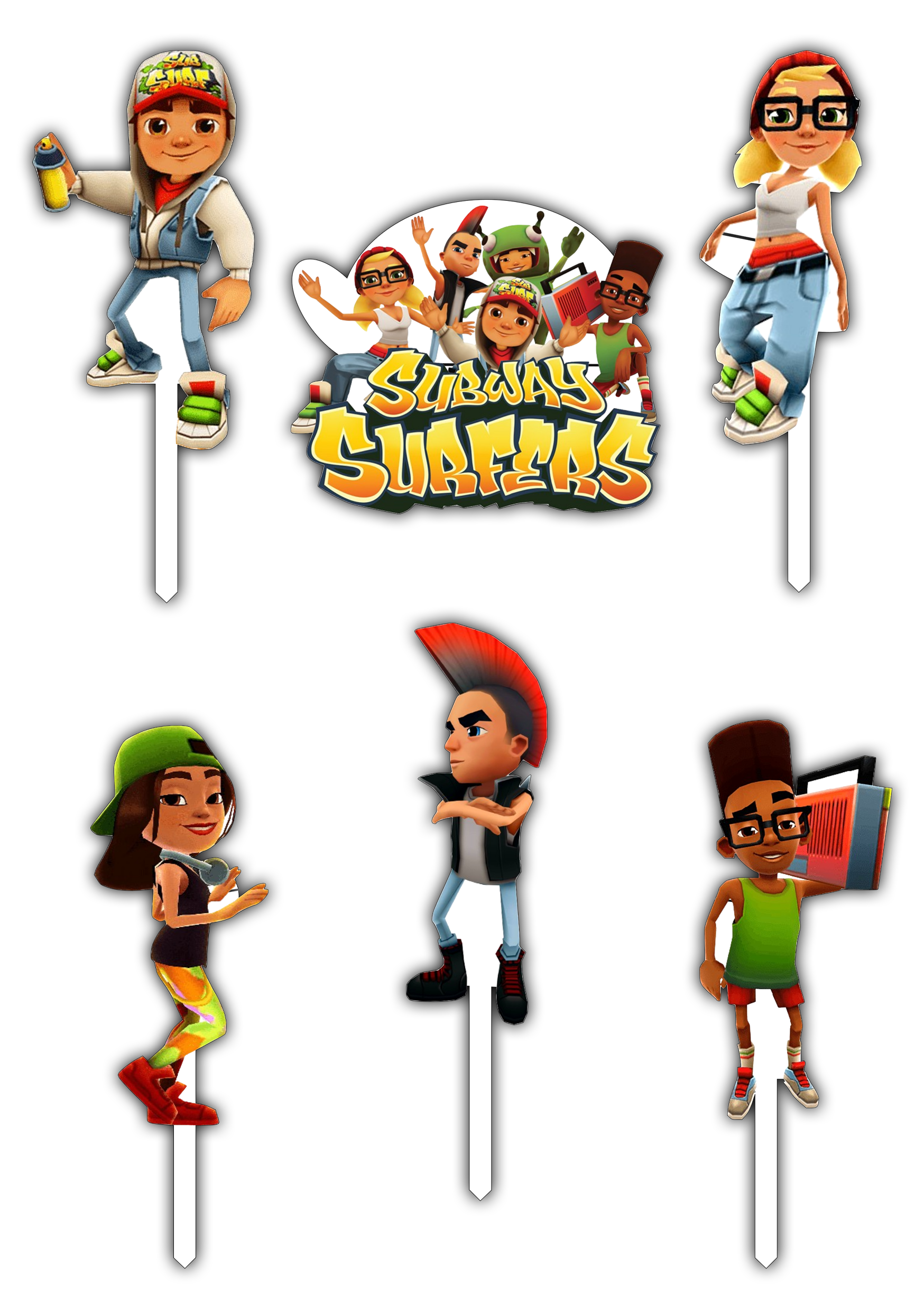 Set figurine tort, Subway Surfers - imagine 2