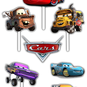 Alternative view of Set figurine tort, Cars / Fulger McQueen