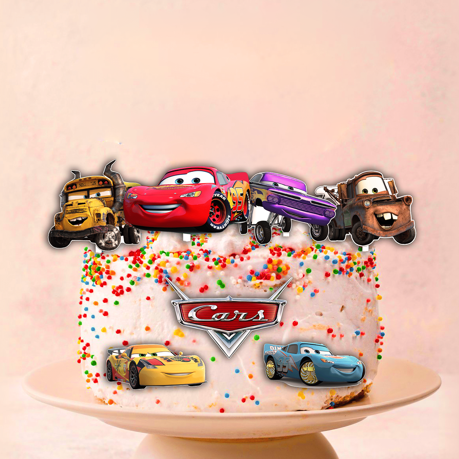 Set figurine tort, Cars / Fulger McQueen