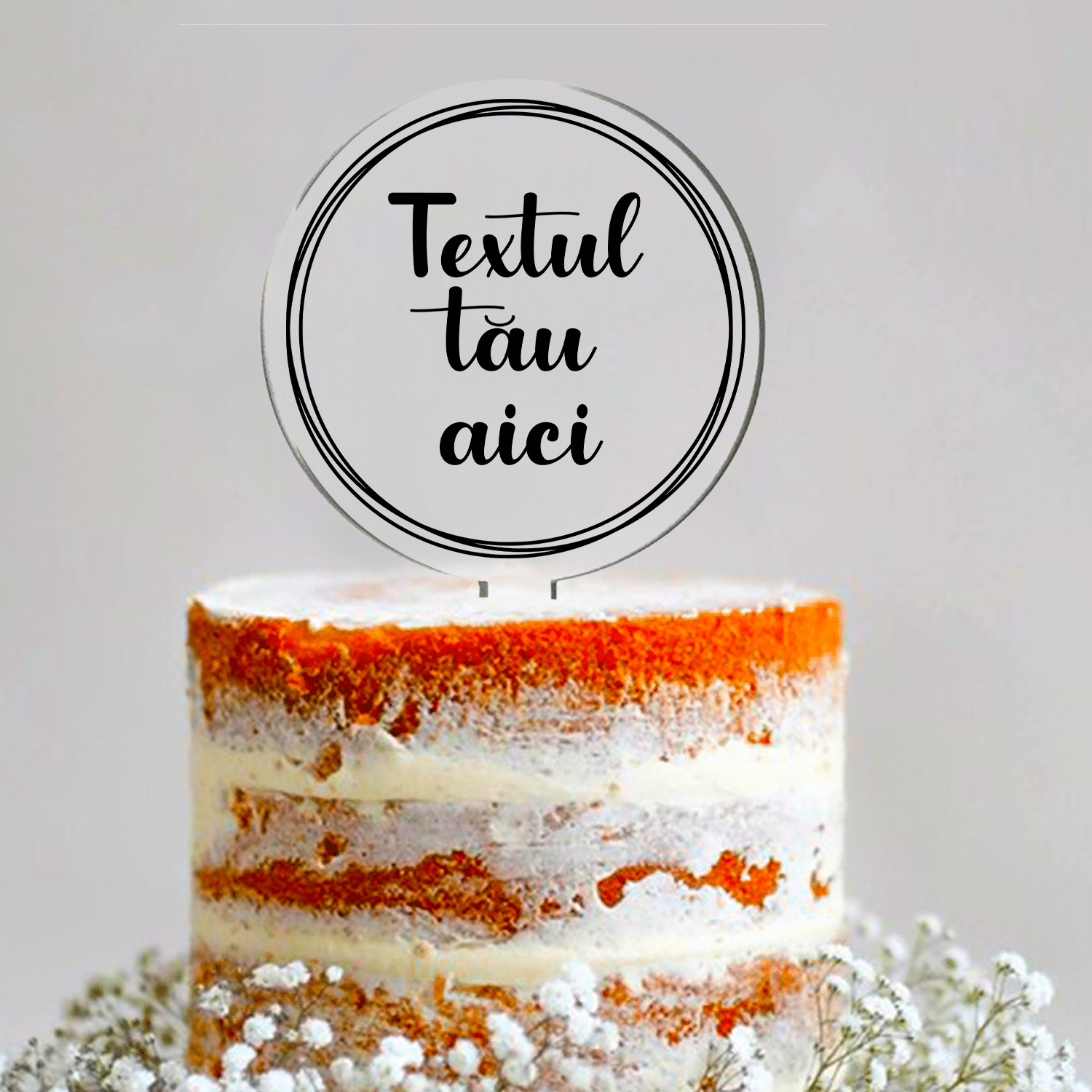 Cake Topper Personalizat Cu Textul Tau