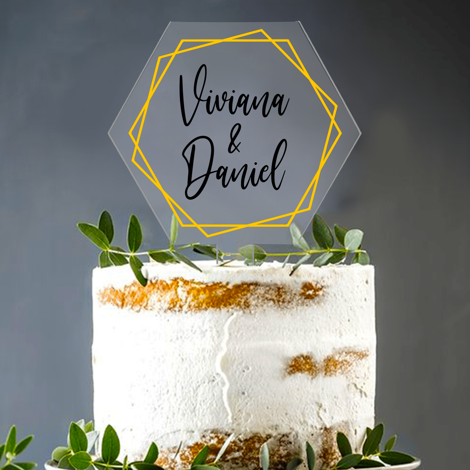 Cake Topper Nunta Personalizat Nume