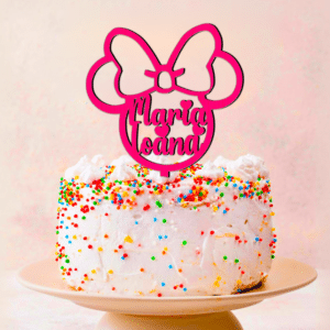 Cake Topper Personalizat Nume, Minnie Mouse