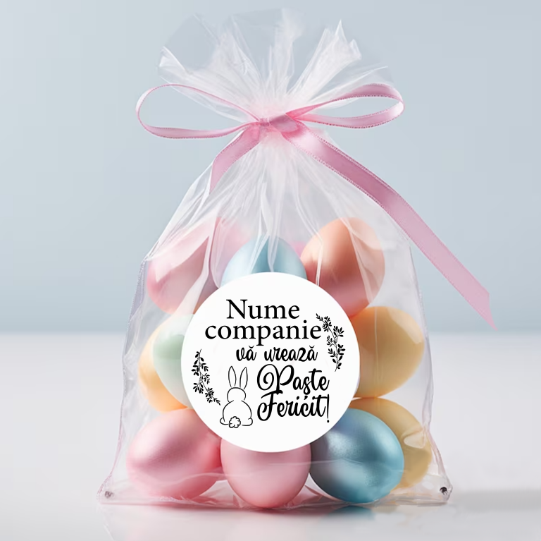 Etichete autoadezive Paste, Personalizate Nume Companie, Set 100 buc