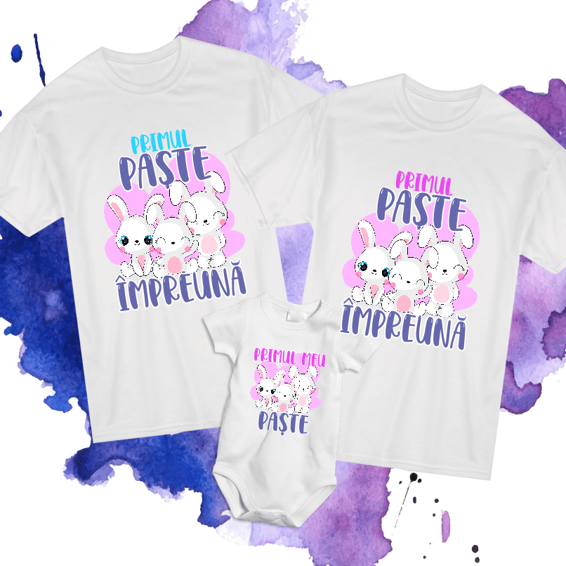 Set tricouri + body, Primul Paste Impreuna