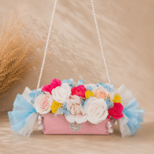Alternative view of Aranjament Floral Model Candy Roz Pastel – Flori din Hârtie