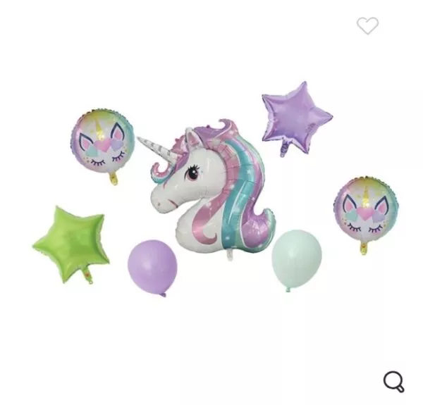 Set baloane Unicorn 7 buc