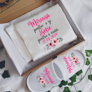 Set Halat Si Papuci Mireasa Si Sotie