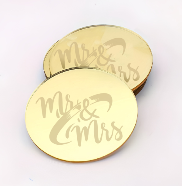 Accesoriu Tort/Cupcake Mr Mrs Set 10 buc - imagine 2