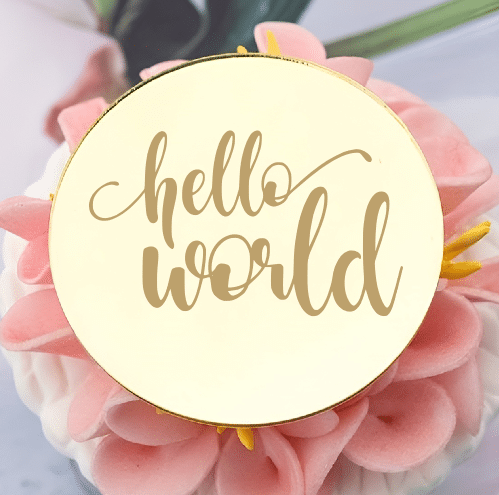 Accesoriu Tort/Cupcake Hello World Set 10 buc