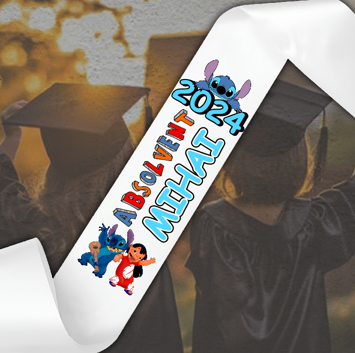 Esarfa Personalizata Copii Absolventi, Lilo Si Stich