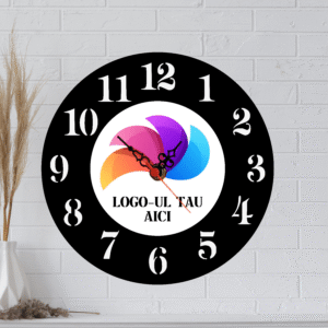 Alternative view of Ceas de perete personalizat, Ceas Poza, Ceas Logo