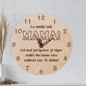 Ceas de perete personalizat, Cadou Aniversare Mama