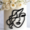 Cake Topper Minimalist Lady Face