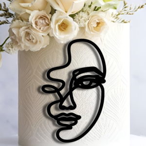 Cake Topper Minimalist Face